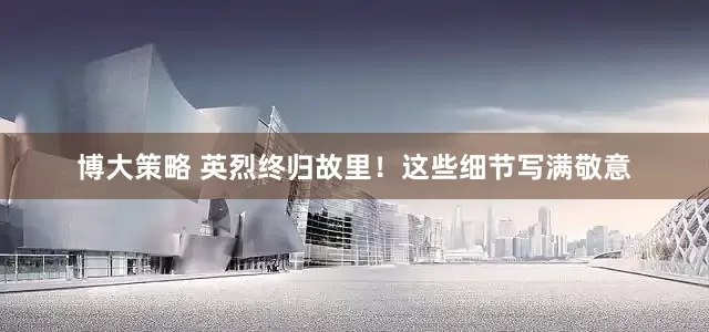 博大策略 英烈终归故里！这些细节写满敬意